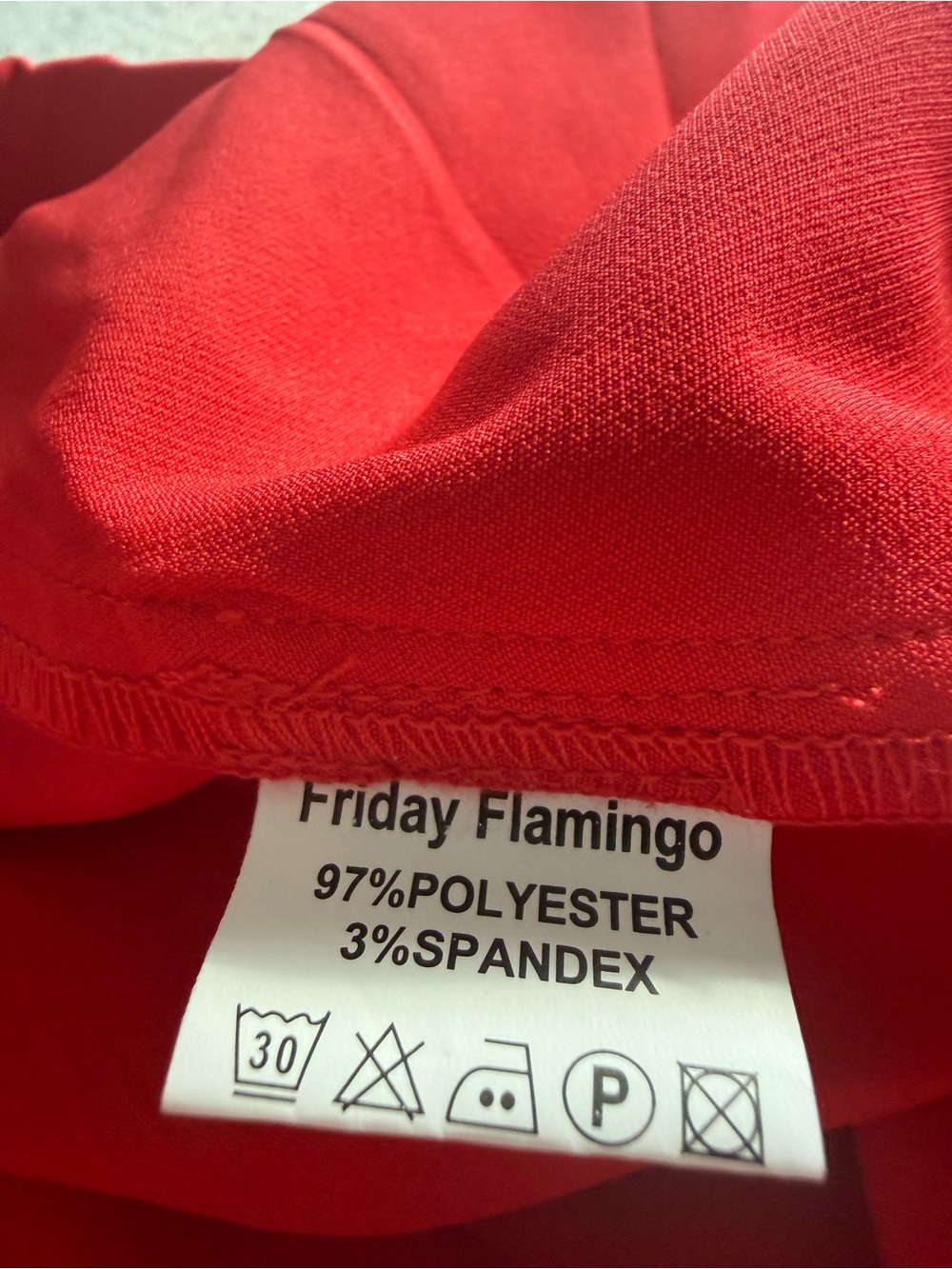 Bright Red Drawstring Pants - Picture 5 of 5